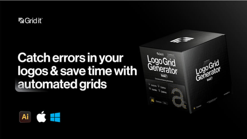 Logo Grid Generator Pro 2.1品牌标志设计辅助线分割黄金比例标准制图汉化版 Win/Mac-数艺帮-影视后期3D动画创意设计资源网